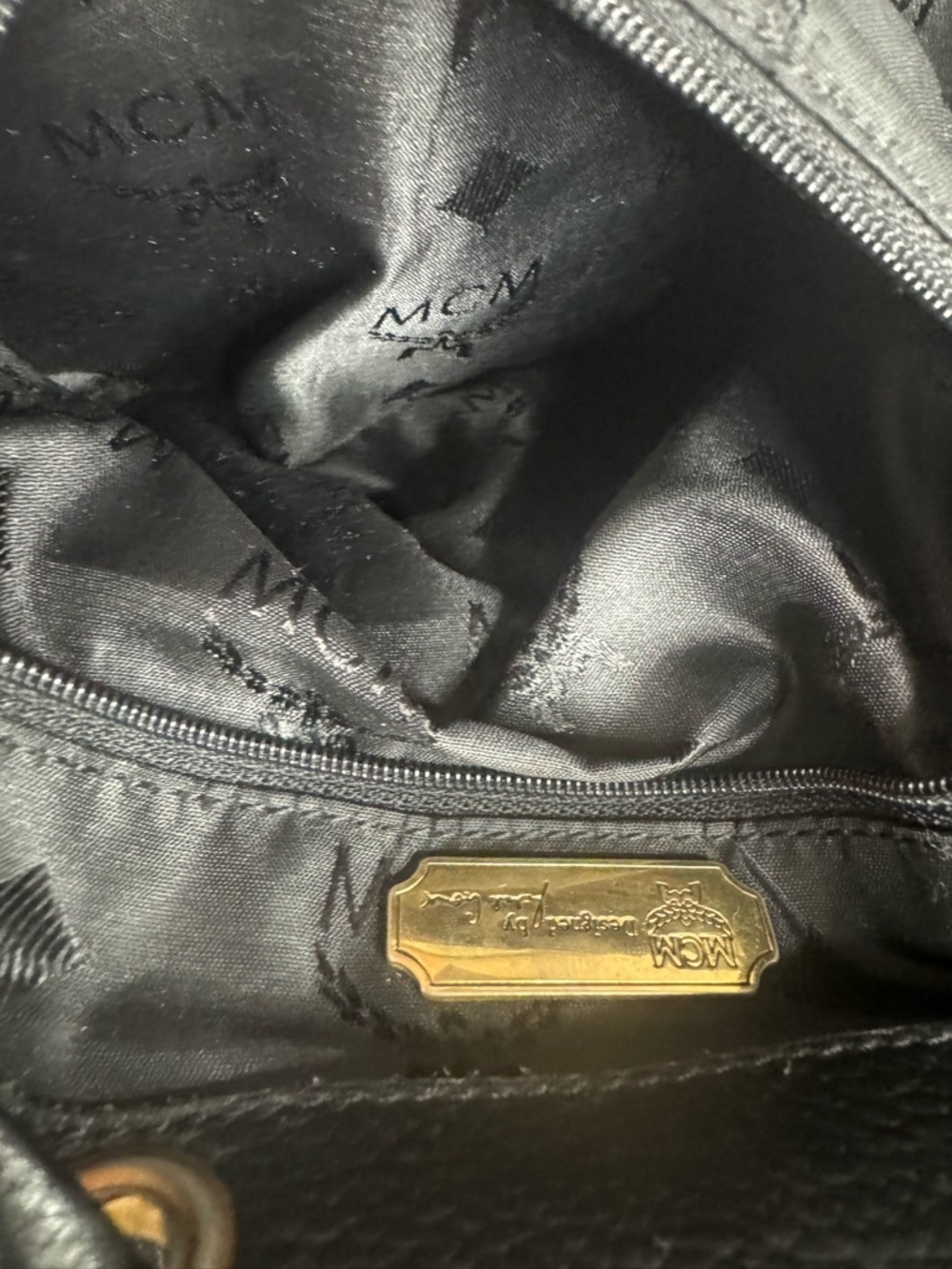 #291 MCM Black Leather Studded Backpack - Picture 16 of 16